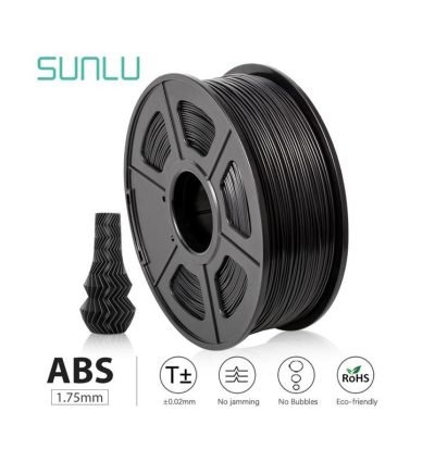 Filamento 3D Sunlu ABS 0,5Kg Preto