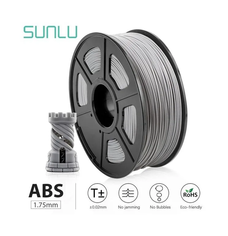 Filamento 3D Sunlu ABS 0,5Kg Cinza